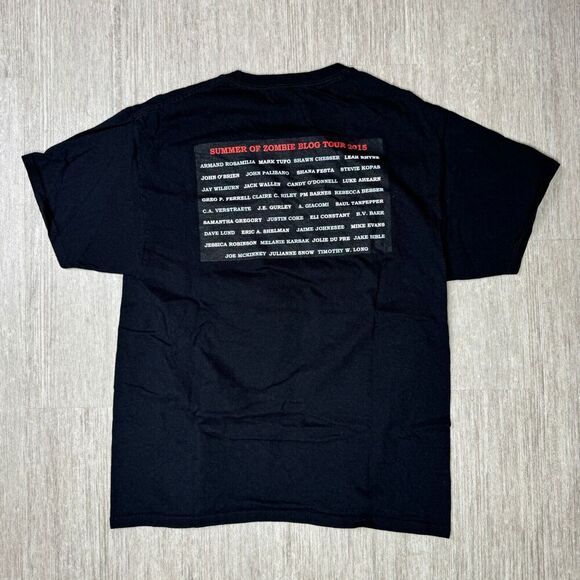 Summer of Zombie Blog Tour 2015 Shirt Men L Black Short Sleeve Crewneck - Picture 2 of 6